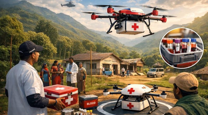 గిరిజన ప్రాంత ఆసుపత్రులకు డ్రోన్ల ద్వారా మందుల సరఫరా